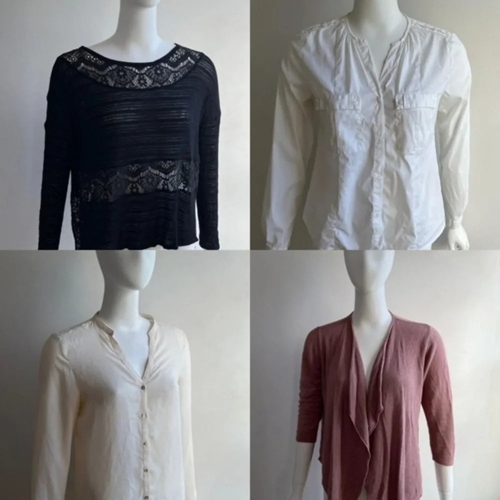 Bundle of 4 women’s blouses Zara, August Silk, Timing